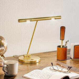 Knapstein Adrette lampă de masă LED Glimmer, alamă, Auriu / Alamă, Studiu / Birou, Metal, Design