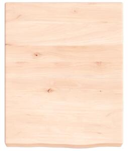 Blat de baie, 40x50x(2-6) cm, lemn masiv netratat