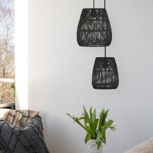 PR Home Saigon lampă suspendată de exterior negru Ø18cm cablu 2.5m, reglabil, Negru, Plastic