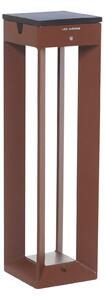 Les Jardins Lampă solară LED Borne cu senzor, 45 cm, corten, reglabil, Maro / Rugină, Metal, Design, Piedestal pentru exterior