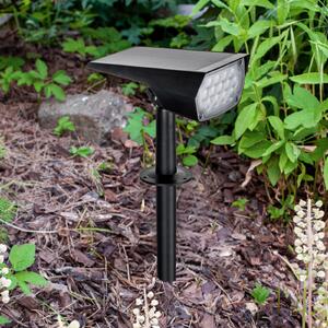 Prios LED reflector solar Helier, 49 cm, negru, țepușă de sol