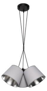 Lustră pe cablu ZOMA 3xE27/60W/260V gri/crom lucios