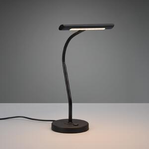 Lampă de masă Curtis cu braț flexibil și variator negru