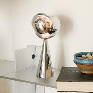 Tom Dixon Lampă de masă LED reîncărcabilă Melt Portable, argintie, 28,5 cm