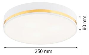 Plafonieră AMORE 2xE27/15W/230V diametru 25 cm albă/aurie Argon 7034