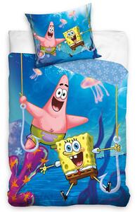 Lenjerie de pat pentru copii Sponge Bob pe cârlig, 140 x 200, 70 x 90 cm