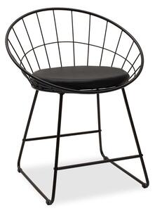 Scaun Model Seth, Negru, 58x50x71 cm