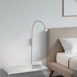 FISCHER & HONSEL Aplică cu LED Justi, culoare nichel, înălțime 52 cm, metal, Metalic, Camera de zi / sufragerie, Metal, Modern