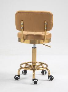 HR636 Galben Miere modern velúr szék arany lábbal