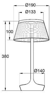 Aluminor La Petite Lampe lampă de masă LED, alb, Alb, Camera de zi / sufragerie, Plastic, Design