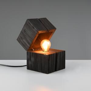 Lampă de masă Treasure, negru, lemn, cu balamale