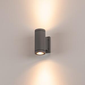 SLV lampă de perete Myra, antracit, aluminiu, lățime cm, sus/jos, reglabil, Negru, Aluminiu, Modern