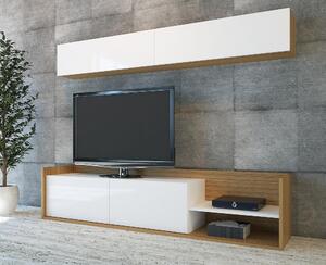 Mobilier living Kalen (alb + teak). 1102221