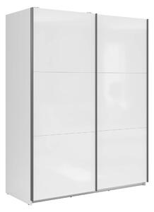 Dulap Livevaro 117, Alb, 196x154x60cm, 126.4 kg, Uși dulap: Glisante, Numărul de rafturi: 5, Numărul de rafturi: 5
