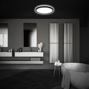 Plafonieră Pulap LED, negru, Ø 29 cm, plastic, IP44