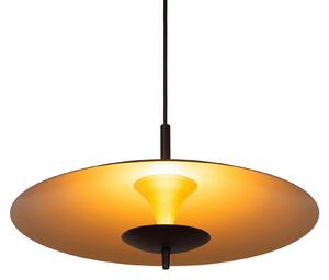 Lucide Lampă suspendată Vulcan LED, negru / auriu, Ø 47 cm, dimabil, reglabil, Negru, Camera de zi / sufragerie, Metal