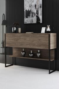 Măsuță consolă Luna 4 (Negru + Nuc) . 1102306
