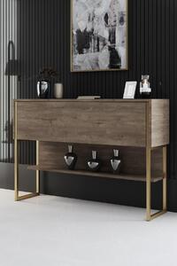 Măsuță consolă Luna 4 (auriu + Nuc) . 1102309