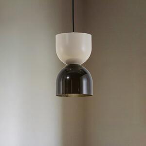 ALDEX Lampă suspendată Lui, negru/crem, abajur metalic, reglabil, Negru, Camera de zi / sufragerie, Metal, Modern