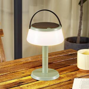 Lindby LED lampă de masă solară Mikkel, verde, dimabil