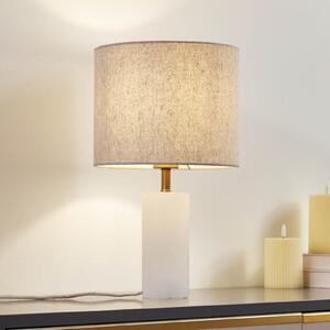 Lindby lampă de masă alabastru, alb/bej, Ø 25cm, marmură, E27