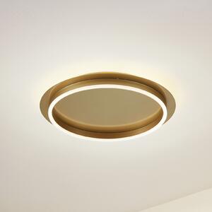 Lindby LED plafonieră LED Kunis, aur, plastic, Ø 46cm