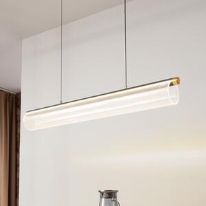 Lucande Lampă suspendată LED Alania, transparent, metal, 86.5cm