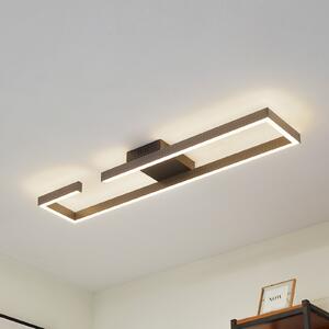 Lucande plafonieră LED Yvor, 100 cm, negru, aluminiu