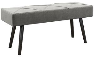 HOMCOM Danca Depozitare, Velvet Tapițat, cu Picioare de Oțel, pentru Dormitor, Living, Sufragerie, Hol, 100x36x45 cm, Gri | Aosom Romania