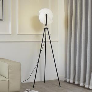 Lucande Helva lampadar, 150 cm, alb/negru, pivotant