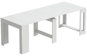 HOMCOM Masă Extensibilă Convertibilă în Consolă pentru 10 Persoane, PAL, Oțel, 240 x 90 x 78 cm, Alb | Aosom Romania
