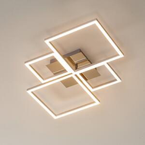 Briloner Plafonieră cu LED ramă, reglabilă prin intermediul unui întrerupător de, reglabil, Gri, Camera de zi / sufragerie, Metal, Modern