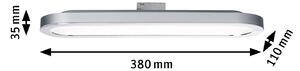 Paulmann URail Board panou LED crom mat, Gri, Camera de zi / sufragerie, Metal, Modern