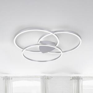 Q-Smart-Home Paul Neuhaus Q-KATE plafonieră LED, reglabil, Gri, Camera de zi / sufragerie, Metal, Modern, Plafon cu flacără multiplă