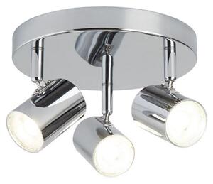 Plafonieră LED Rollo, 3 becuri, crom