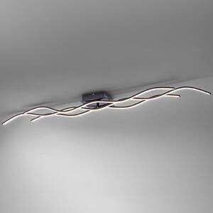 Wave plafonieră LED 3.000K 137,5x16 cm negru
