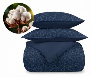 Set lenjerie de pat Dormeo Geo albastru