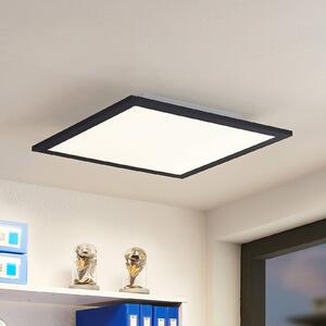 Lindby Panou LED Nelios, 40 x cm, 4.000K, negru, metal, Negru, Bucătărie, Plastic, Modern