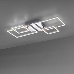 JUST LIGHT. GmbH Plafonieră LED Iven, oțel, 32,4x30cm, Metalic, dormitor, Metal