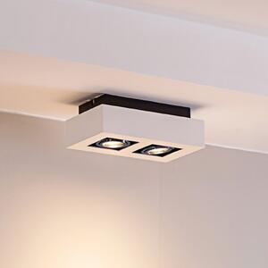 Arcchio Spot Vince, 25 cm, 2 becuri, alb/cromo, GU10, reglabil, Alb, Hol, Aluminiu, Modern