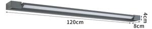 Brilagi - Aplică LED de exterior AQUA LINE 36W 230V 120 cm IP44 antracit CRI 90