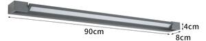 Brilagi - Aplică LED de perete pentru exterior AQUA LINE LED/24W/230V 90 cm IP44 antracit CRI 90