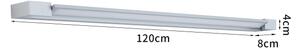 Brilagi-LED Oglindă de baie iluminată AQUA LINE LED/36W/230V 120 cm IP44 crom mat