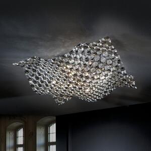 Schuller Valencia Plafonieră Saten din cristal, 56 cm, Transparent, Camera de zi / sufragerie, Cristal