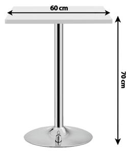 Masa de bar 2HOME Patrata, Alb, picior fix, 70cm