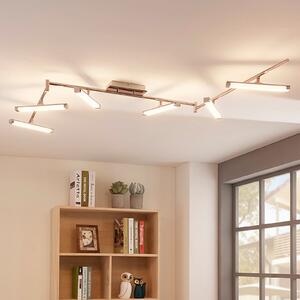 Lindby plafonieră LED Pilou, 6 becuri, dimabil, crom, reglabil, Metalic, Bucătărie, Metal, Modern