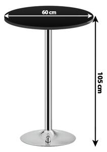 Masa de bar 2HOME rotunda, Negru, picior fix, 105cm