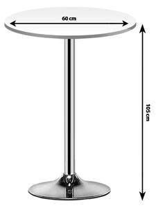 Masa de bar 2HOME rotunda, Alb, picior fix, 105cm