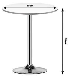 Masa de bar 2HOME rotunda, Alb, picior fix, 70cm
