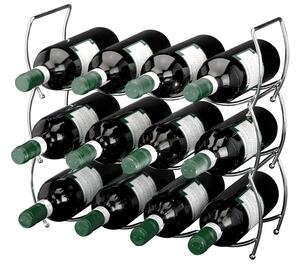 Raft pentru vin din metal - 3 bucăți incluse